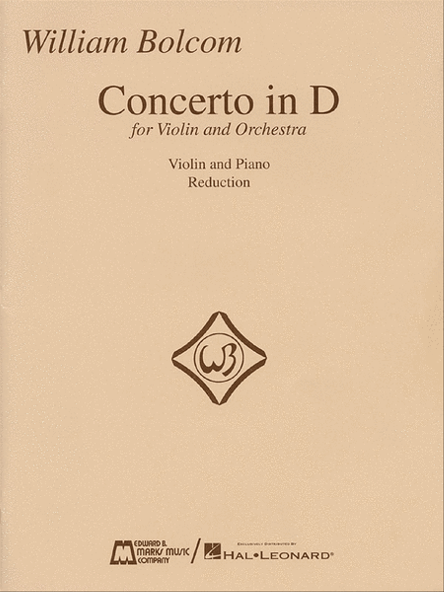 Concerto in D for Violin and Orchestra