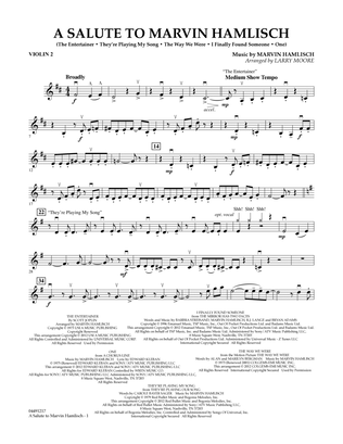 A Salute To Marvin Hamlisch - Violin 2