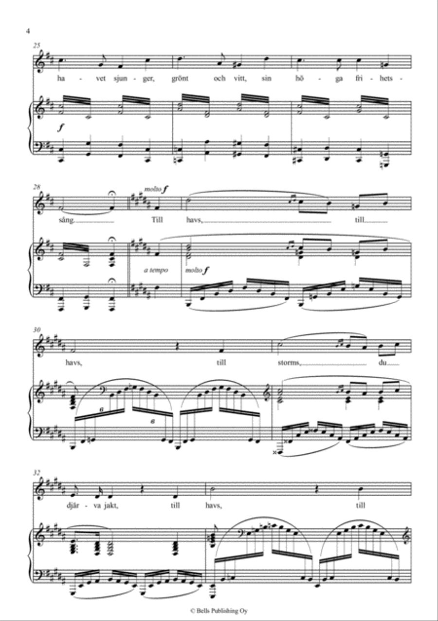 Till havs (B Major) Till havs (B Major) Voice Solo scores gallery preview page 4