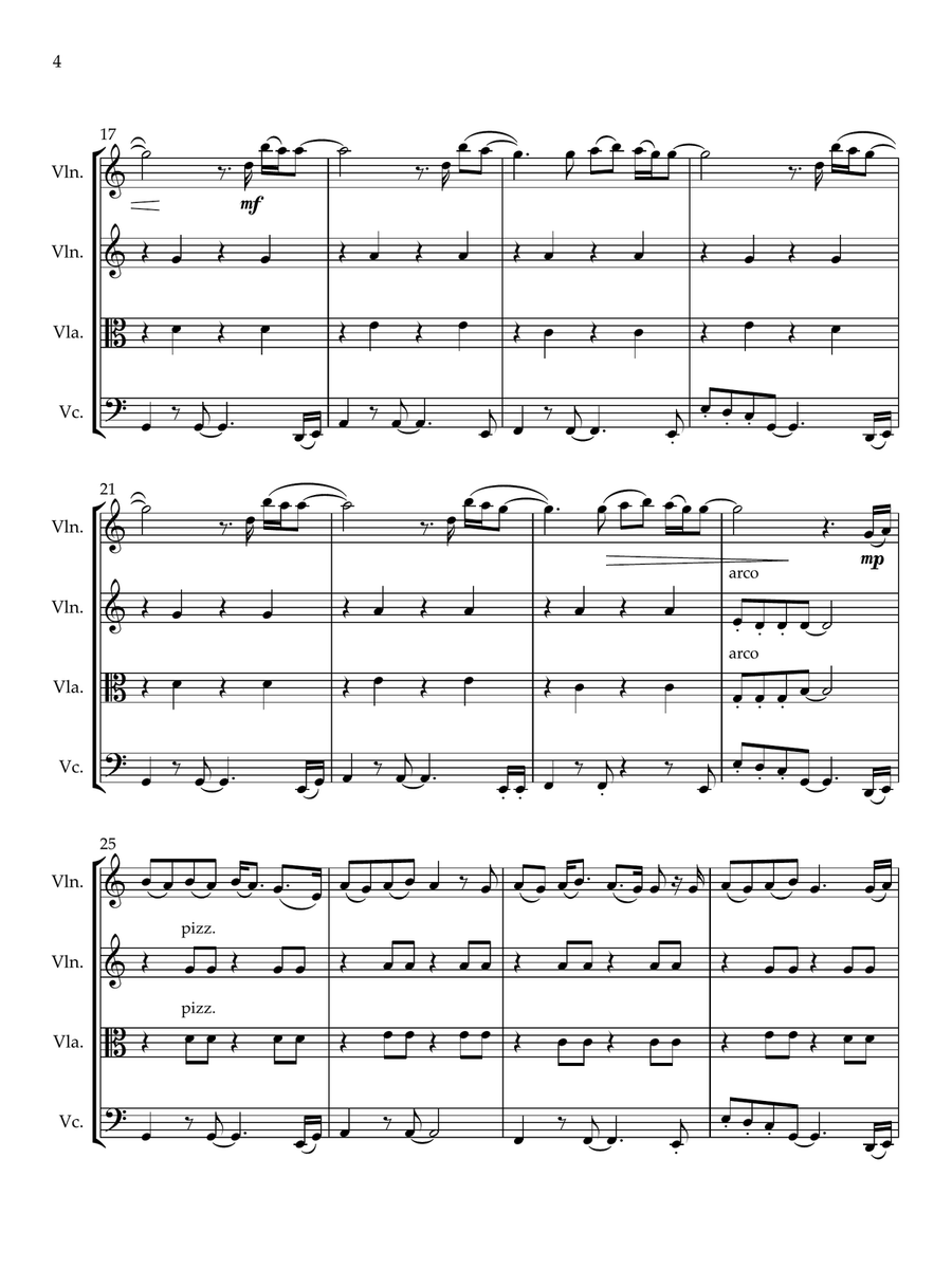 Consider Me String Quartet scores gallery preview page 5