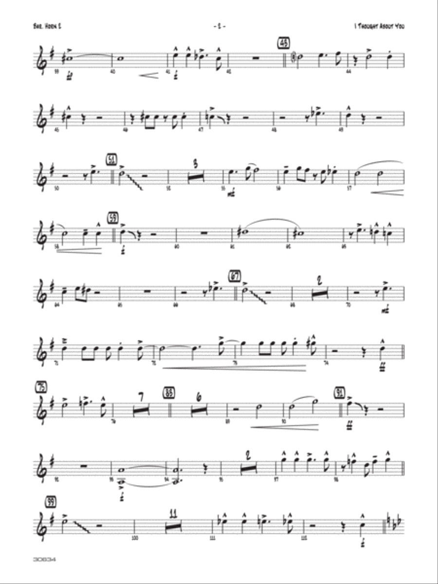 I Thought About You: 2nd Baritone T.C. Jazz Ensemble scores gallery preview page 2