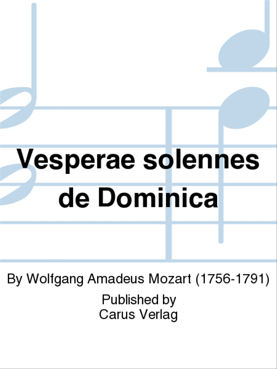 Vesperae solennes de Dominica 4-Part scores gallery preview page 1