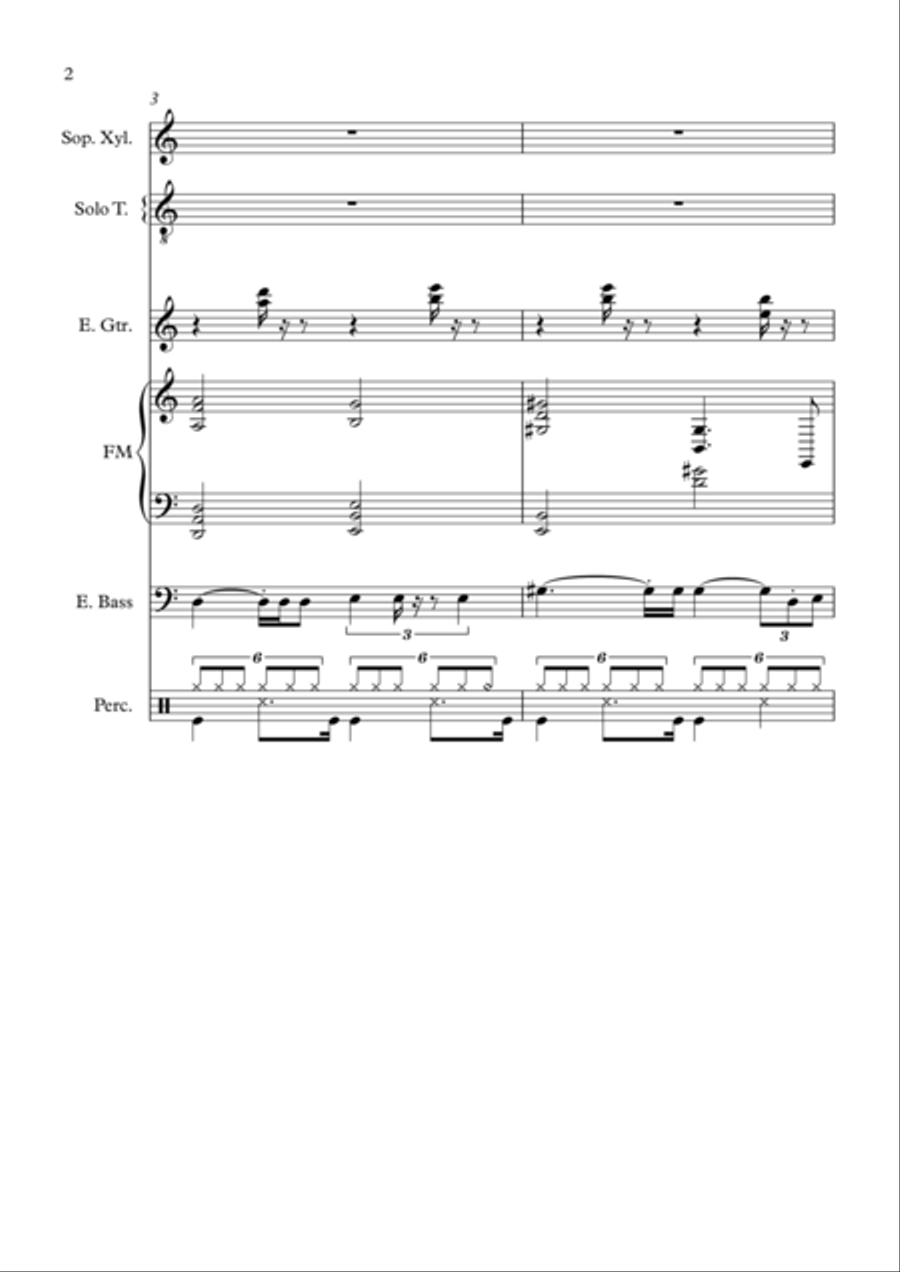 les yeux bleus Jazz Ensemble scores gallery preview page 2