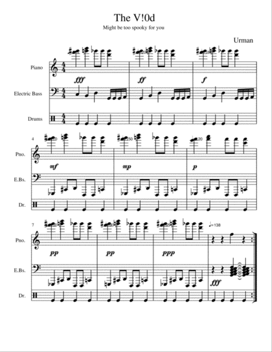 The V!0d Piano Solo scores gallery preview page 1