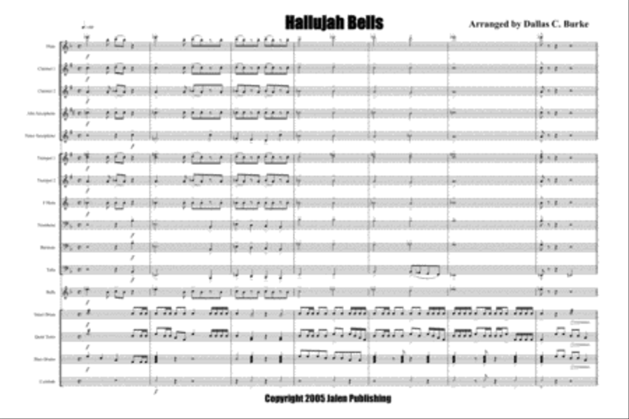 Hallelujah Bells Hallelujah Bells Marching Band scores gallery preview page 2