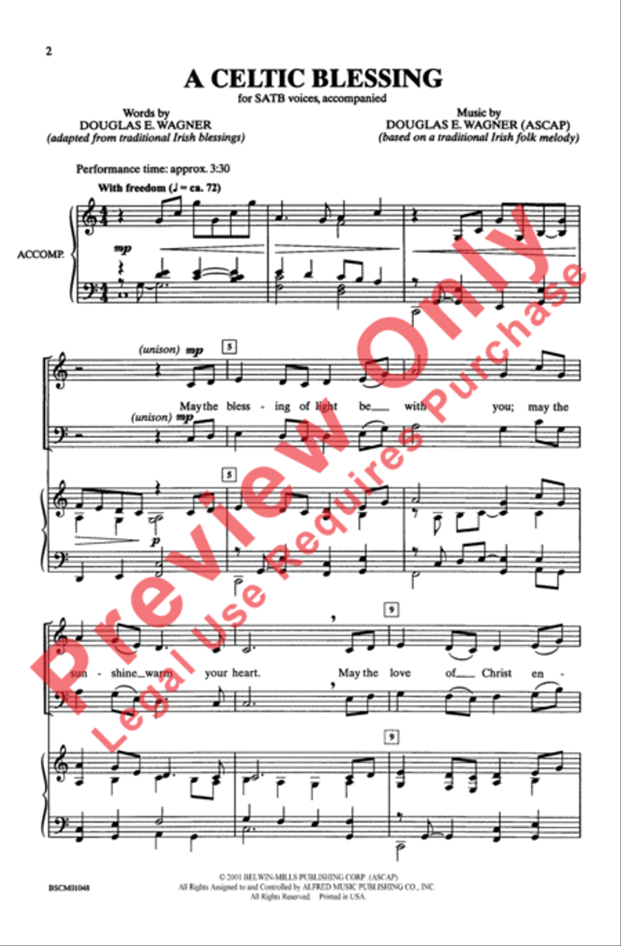 A Celtic Blessing 4-Part scores gallery preview page 2
