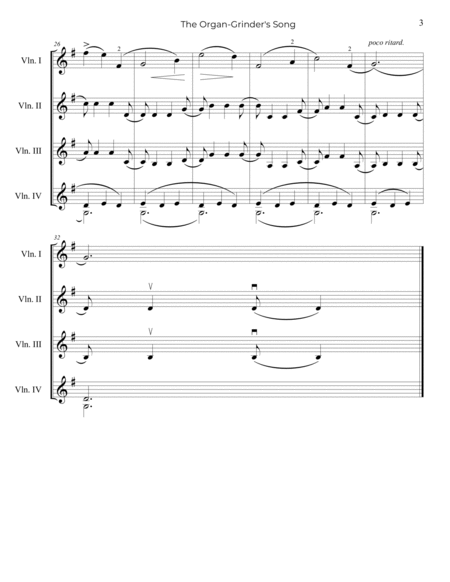 Tchaikovsky: The Organ-Grinder's Song, Op.39, No.24 - arr. for Violin Quartet image number null