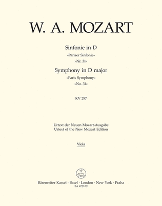 Symphony No. 31 D major KV 297 (300a) 'Paris Symphony'