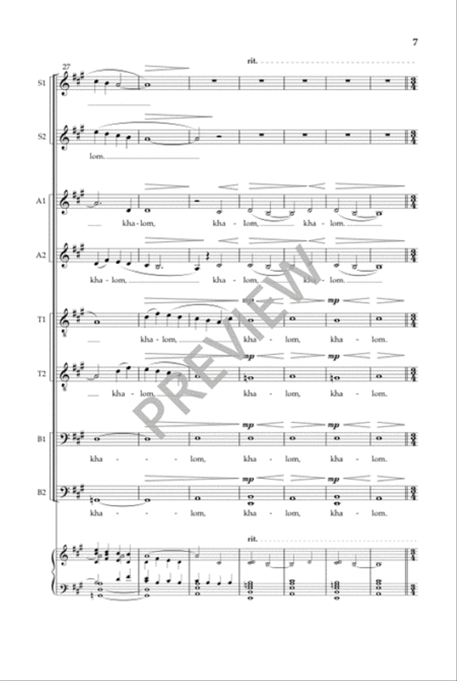 Jerusalem (SSAATTBB) SSAATTBB scores gallery preview page 8