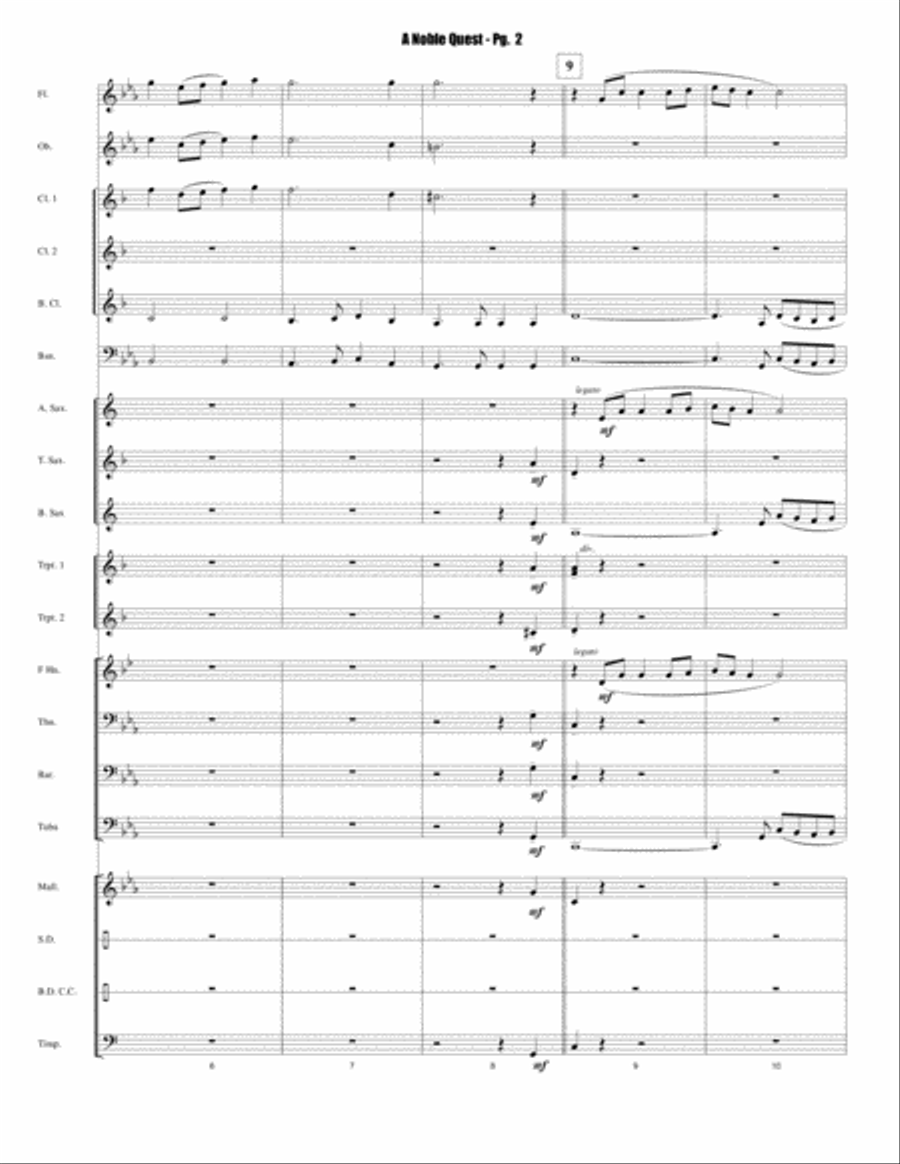 A Noble Quest Concert Band scores gallery preview page 3