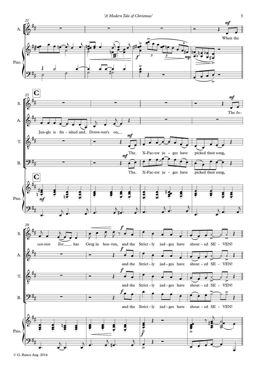 A Modern Tale of Christmas 4-Part scores gallery preview page 3