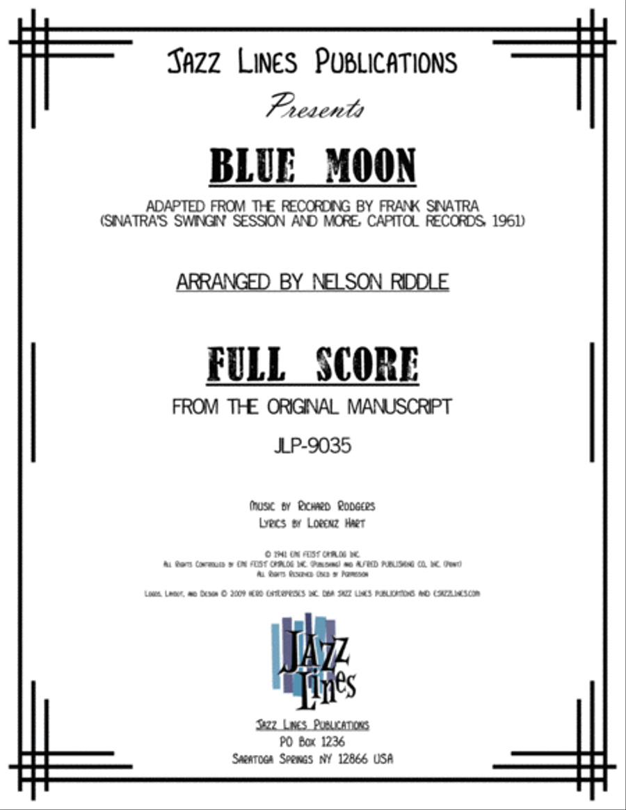 Blue Moon Blue Moon Big Band scores gallery preview page 1
