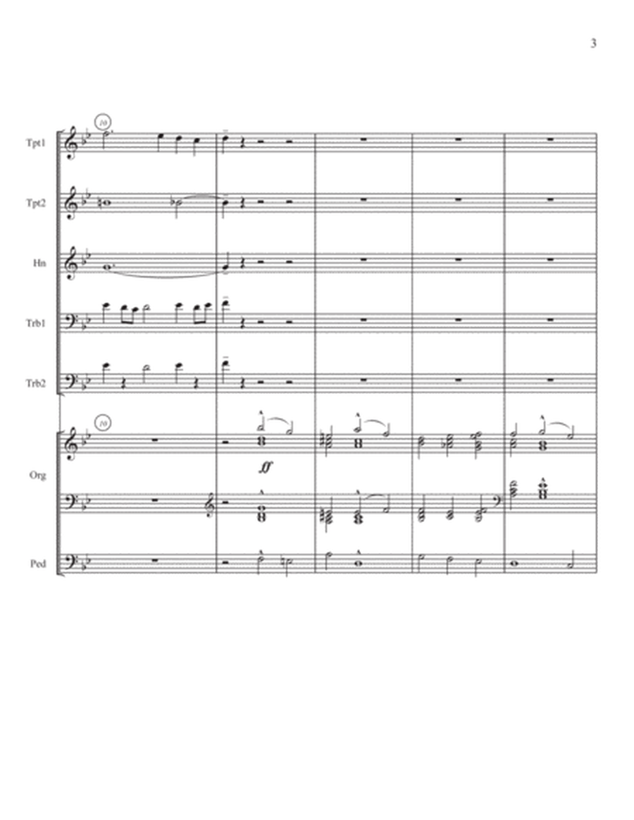Festal Flourish by Gordon Jacob Are. by Dr. David W. Roe (SOCAN) for Brass Quintet and Organ