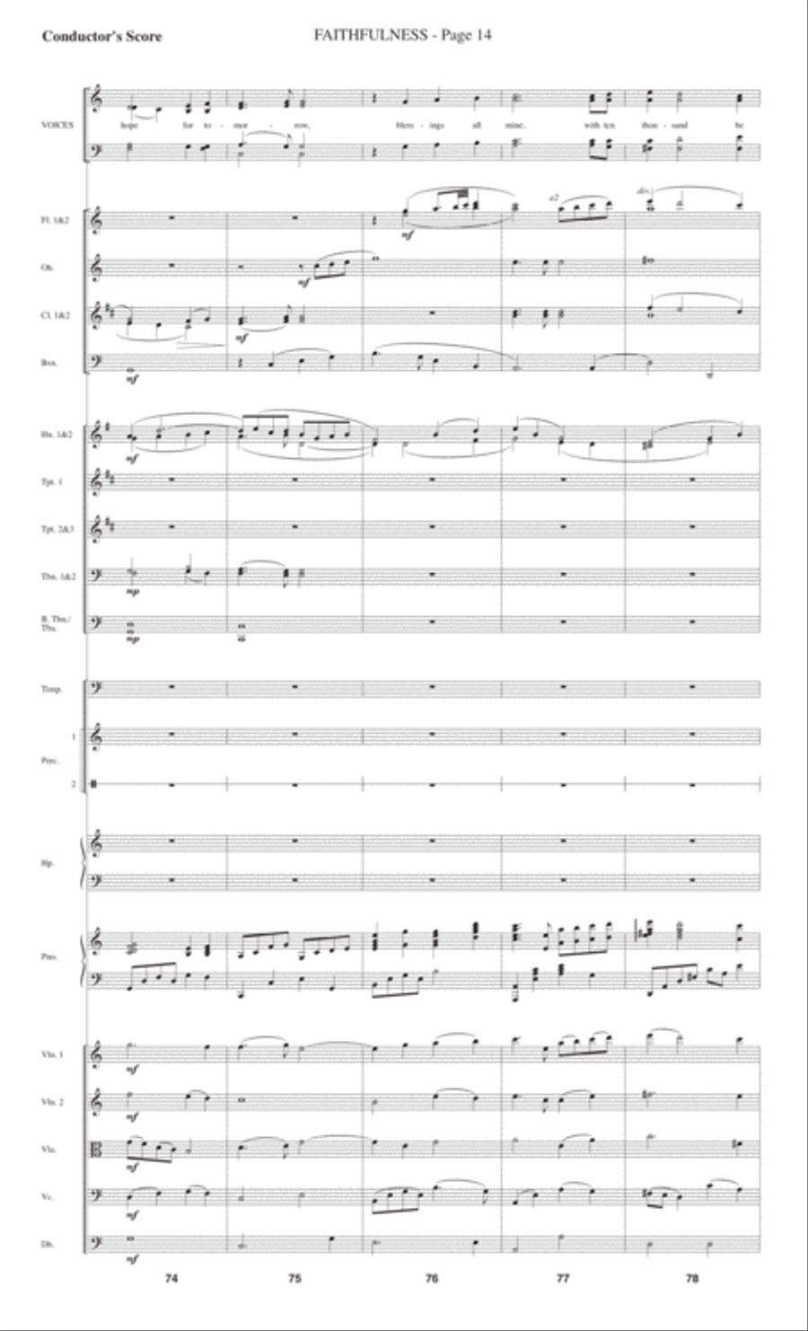 Faithfulness 4-Part scores gallery preview page 16