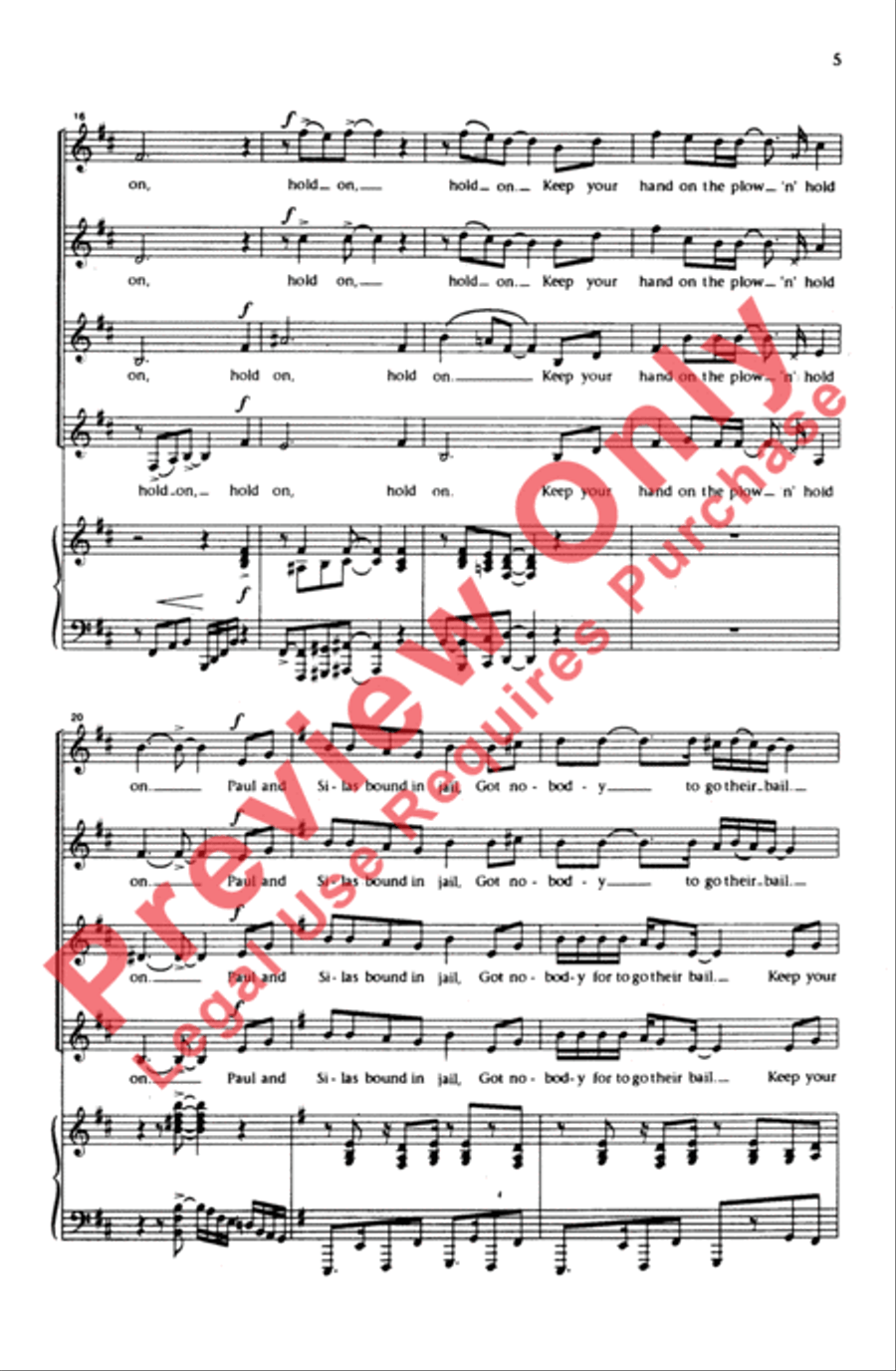 Hold On Women's Choir scores gallery preview page 4