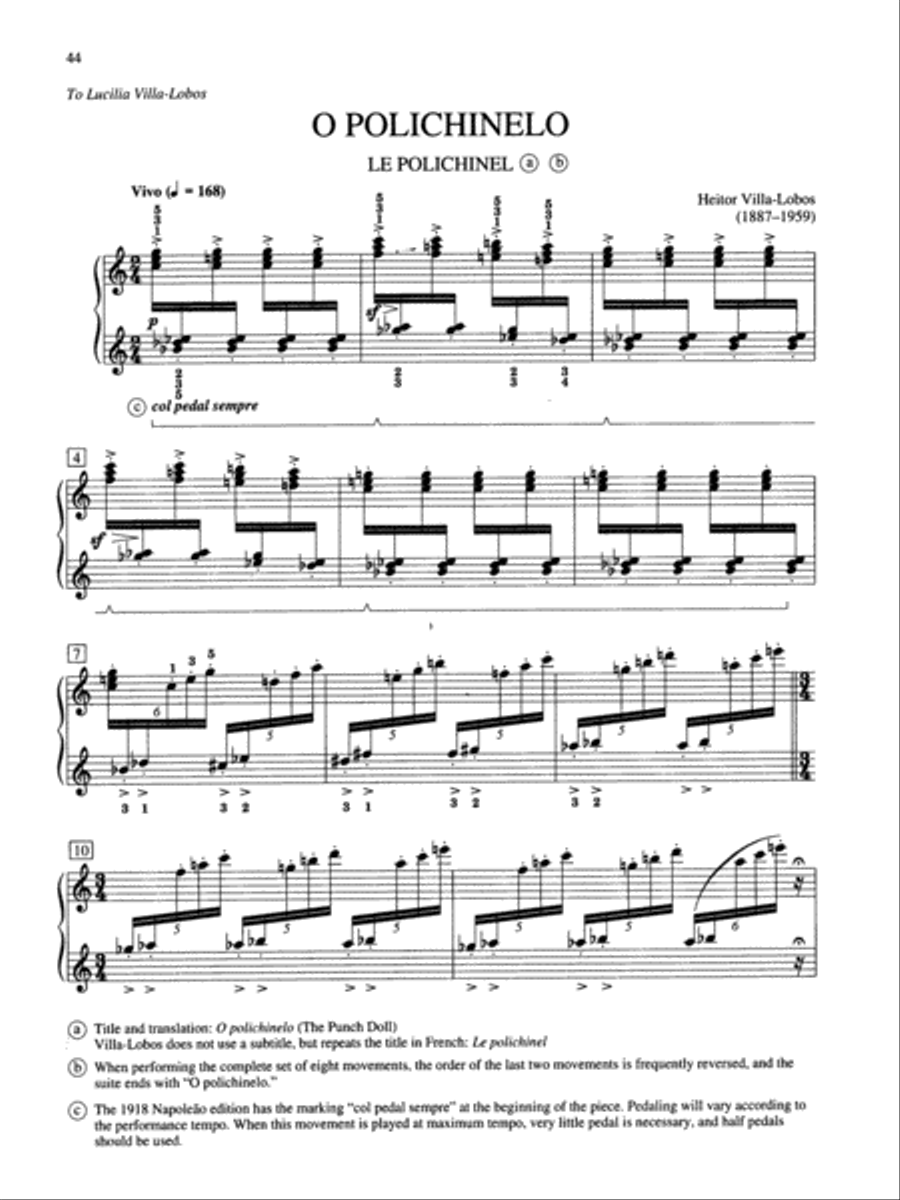 Villa-Lobos -- A prole do bebe, no. 1 Small Ensemble scores gallery preview page 4