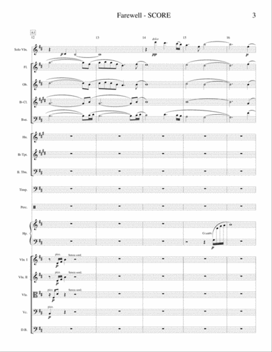 Farewell (Orch.) Chamber Orchestra scores gallery preview page 4