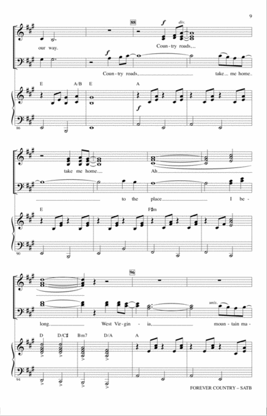 Forever Country 4-Part scores gallery preview page 8