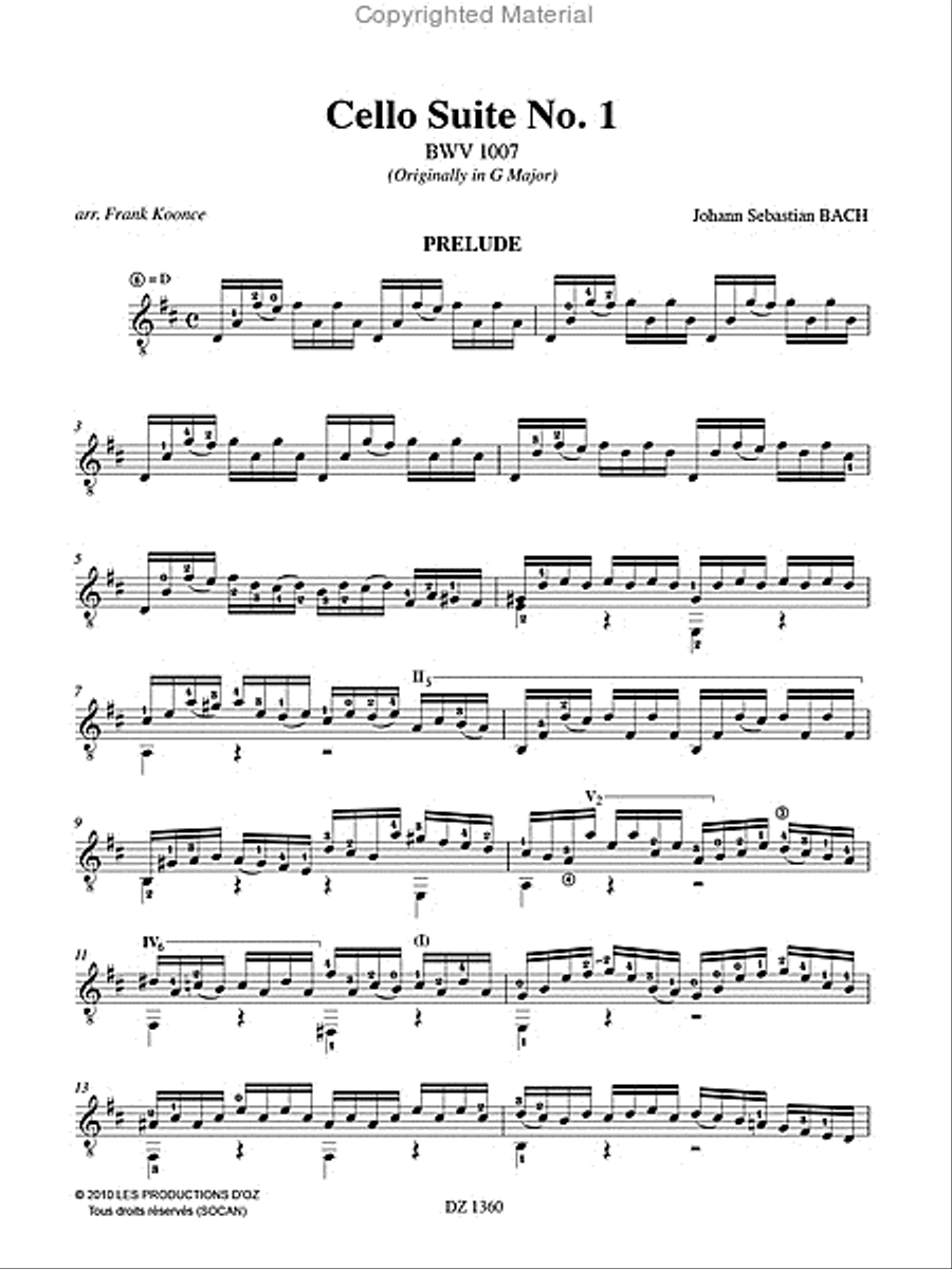 Cello Suite No. 1 by Johann Sebastian Bach Cello Sheet Music Sheet Music Plus