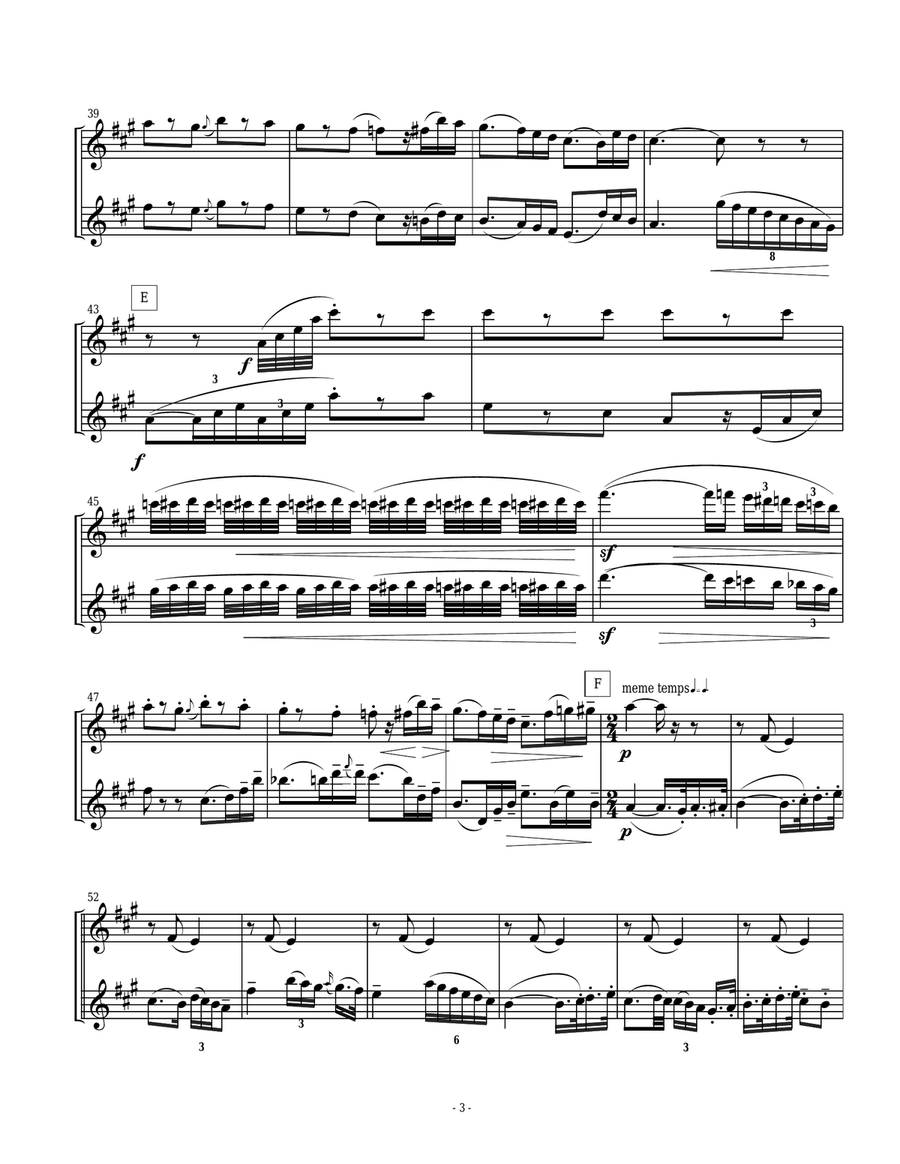 Eastern European Rhapsody - duets for flutes Flute Duet scores gallery preview page 3