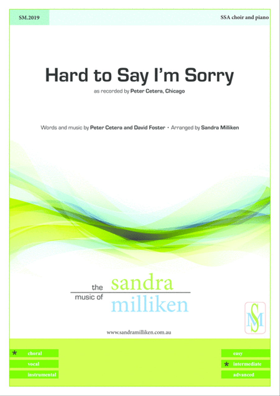 Hard To Say I'm Sorry SSA scores gallery preview page 1