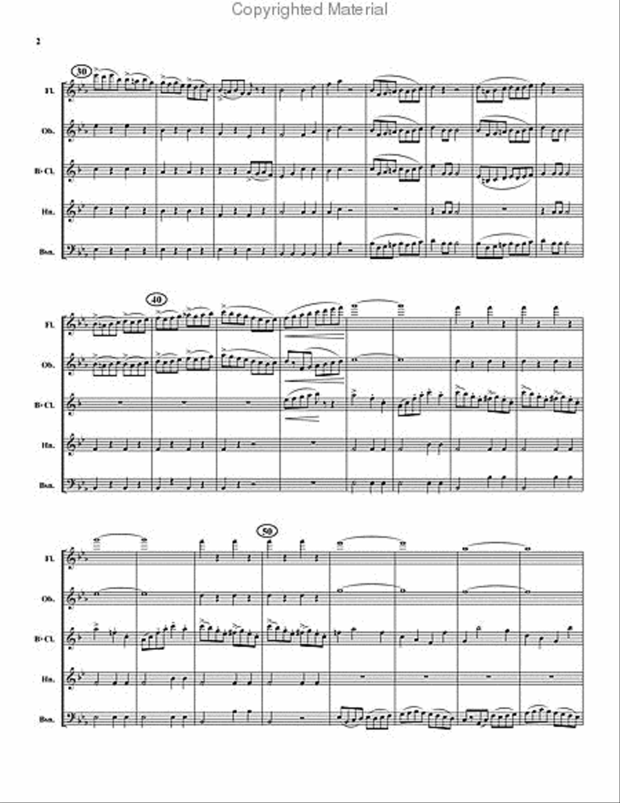 Jubilee Overture Woodwind Quintet scores gallery preview page 3