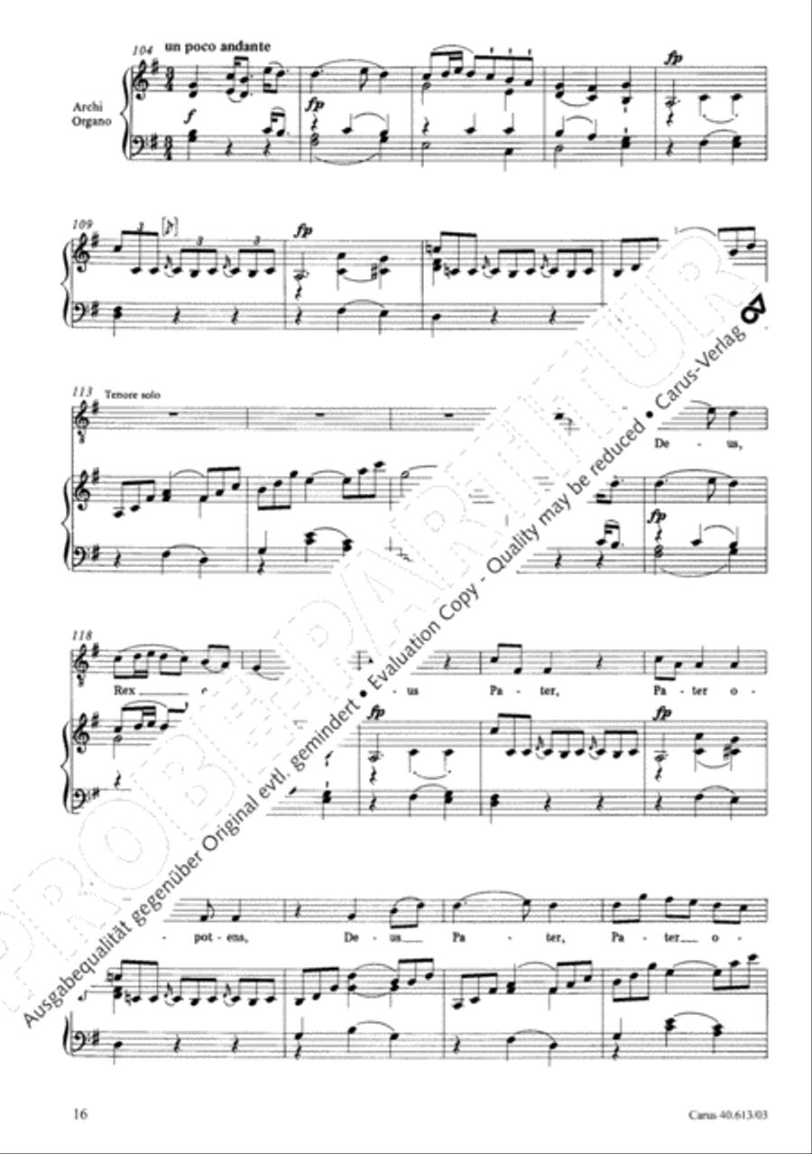Mass in C (Missa in C) 4-Part scores gallery preview page 17
