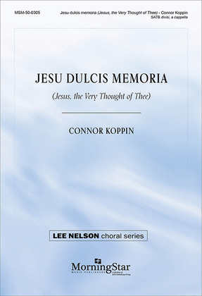 Book cover for Jesu dulcis memoria: (Jesus, the Very Thought of Thee)