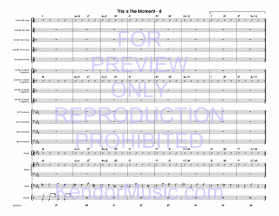 This Is The Moment (Young Version) (Full Score) Jazz Ensemble scores gallery preview page 10