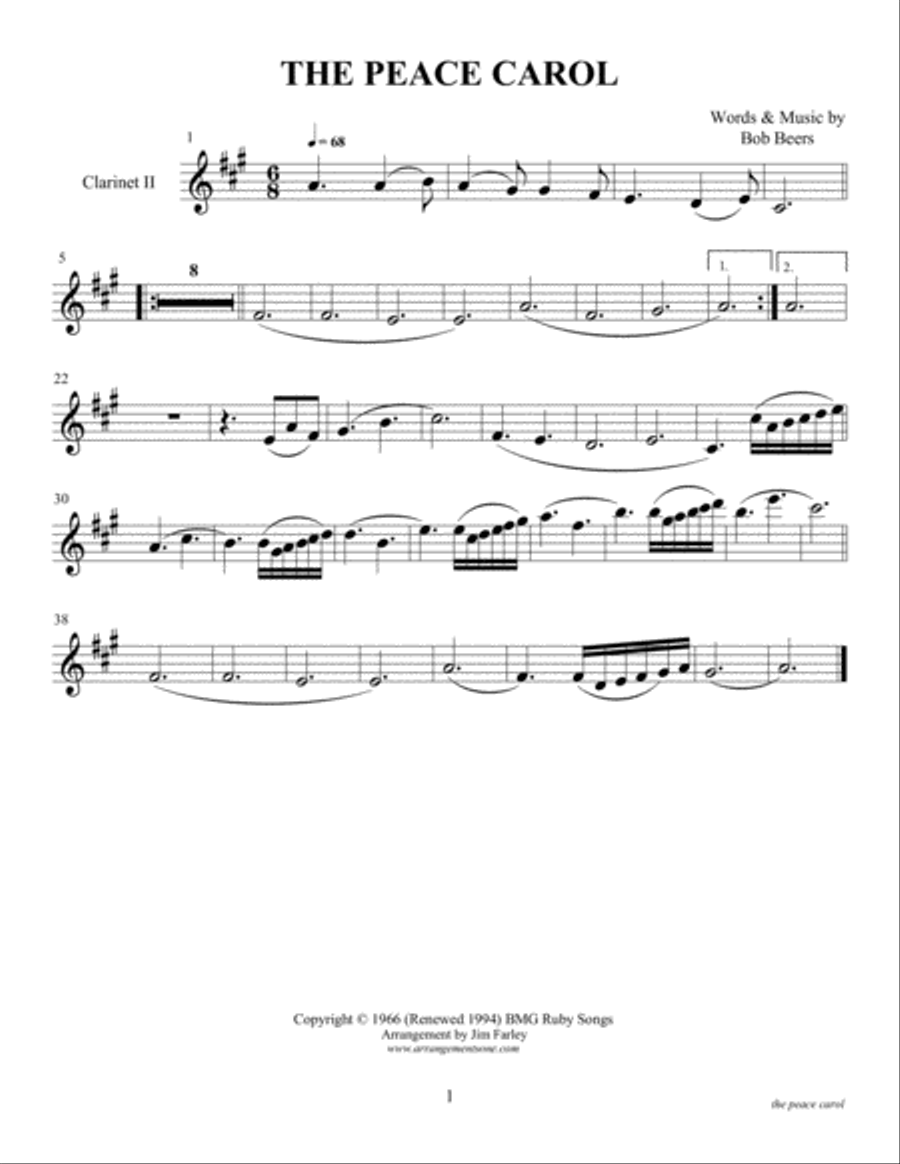 The Peace Carol 3-Part scores gallery preview page 3