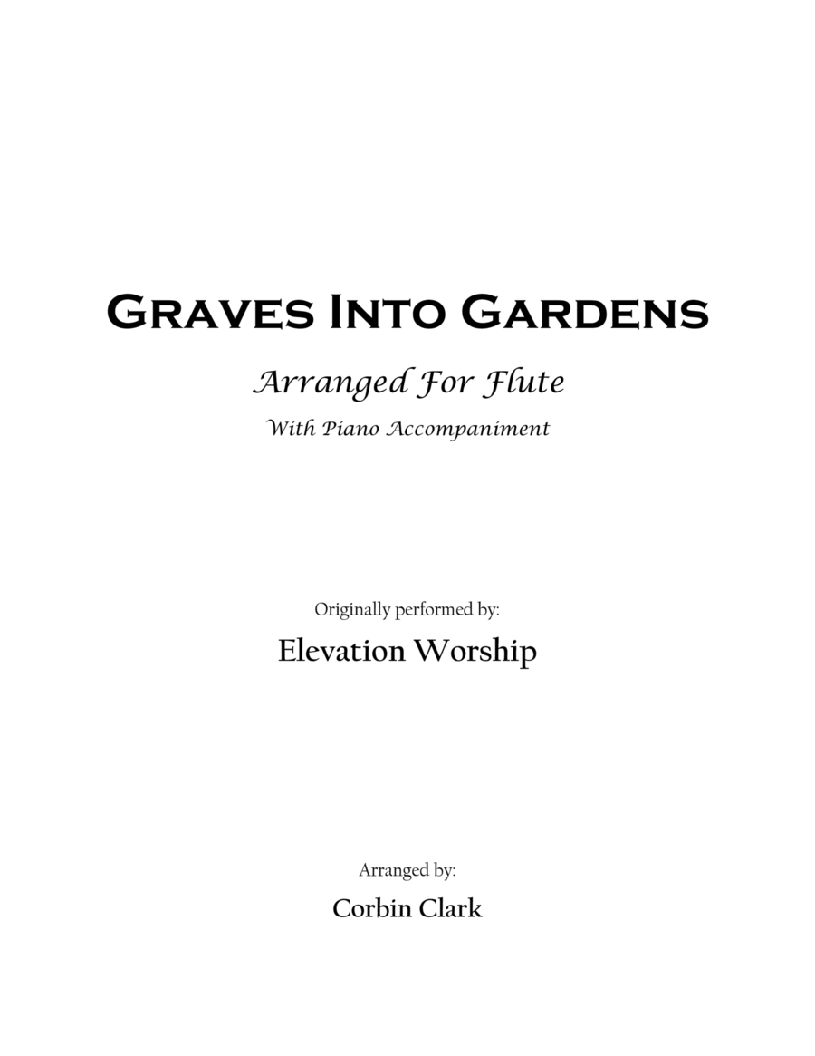 Graves Into Gardens Flute Solo scores gallery preview page 1