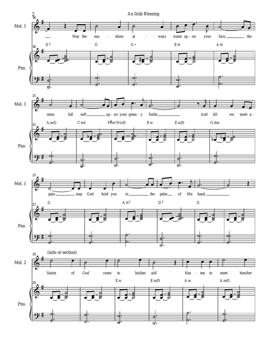 An Irish Blessing An Irish Blessing Flute scores gallery preview page 2
