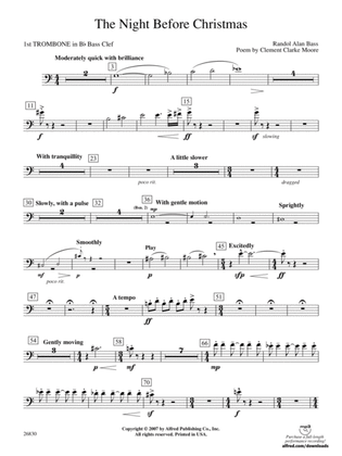 The Night Before Christmas: (wp) 1st B-flat Trombone B.C.
