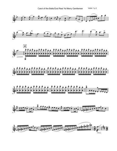 Carol of the Bells Medley - 2 Violins and Piano
