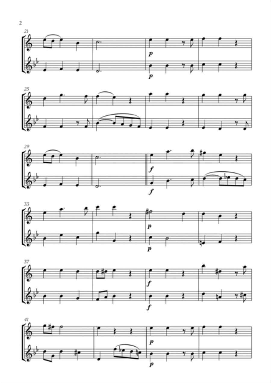G. F. Haendel - Lascia ch'io pianga (for Trumpet and Oboe) Trumpet Duet scores gallery preview page 2