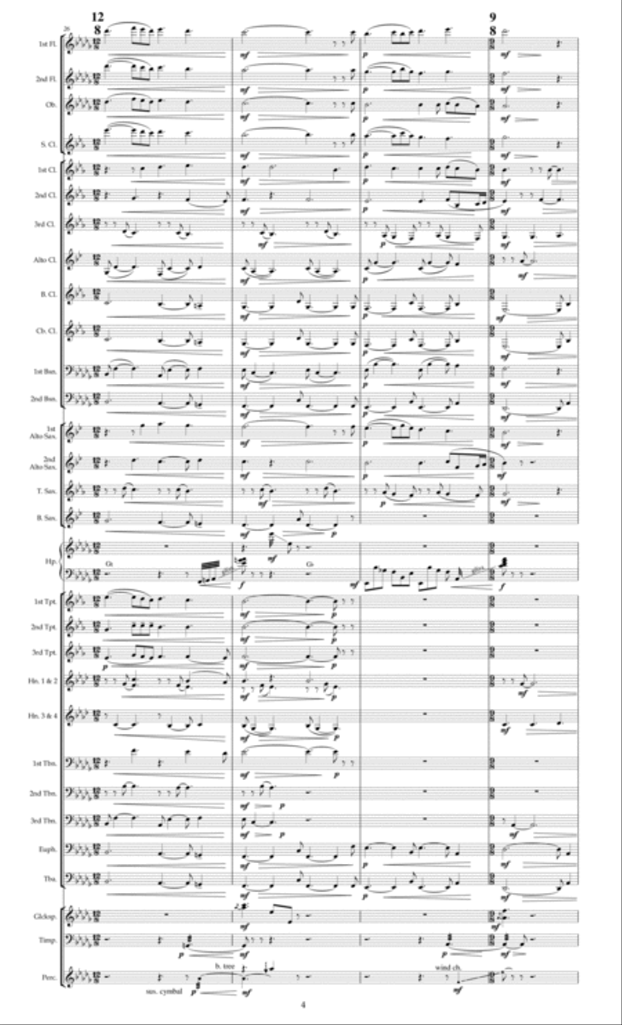 Embers (for Wind Ensemble) Concert Band scores gallery preview page 4