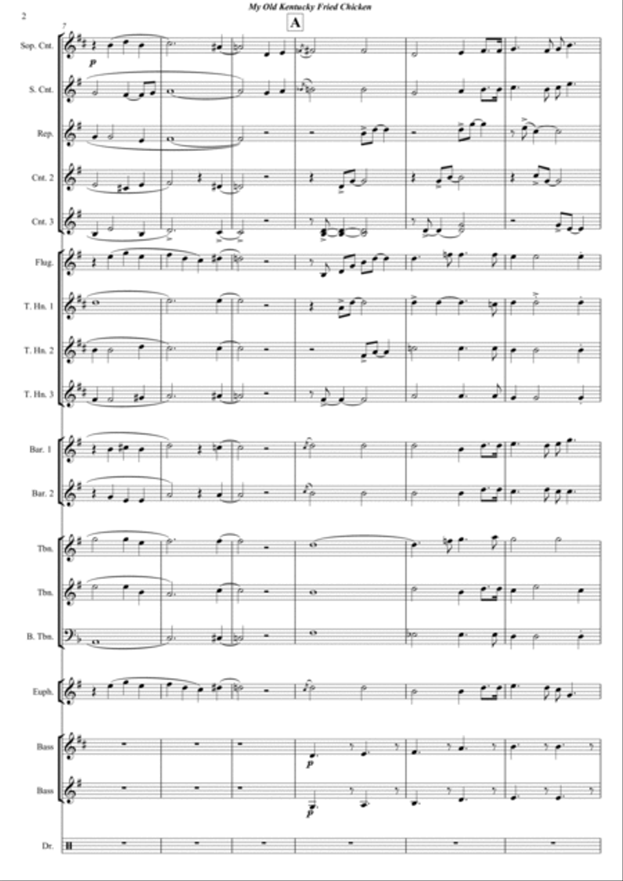 My Old Kentucky Fried Chicken Brass Band scores gallery preview page 4
