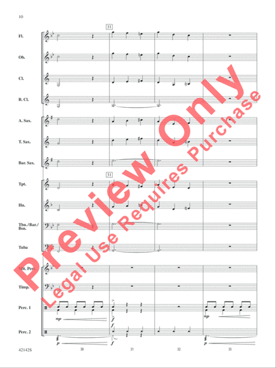 Finale from The Firebird Concert Band scores gallery preview page 10