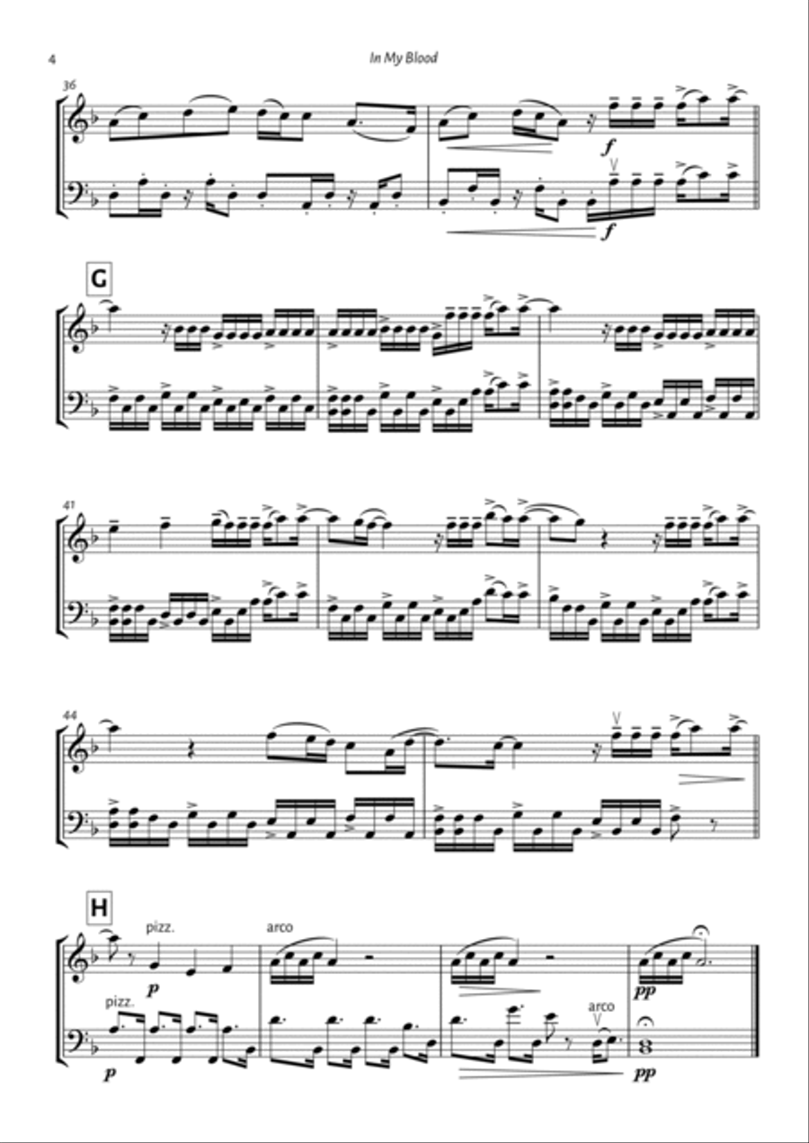 In My Blood String Duet scores gallery preview page 4