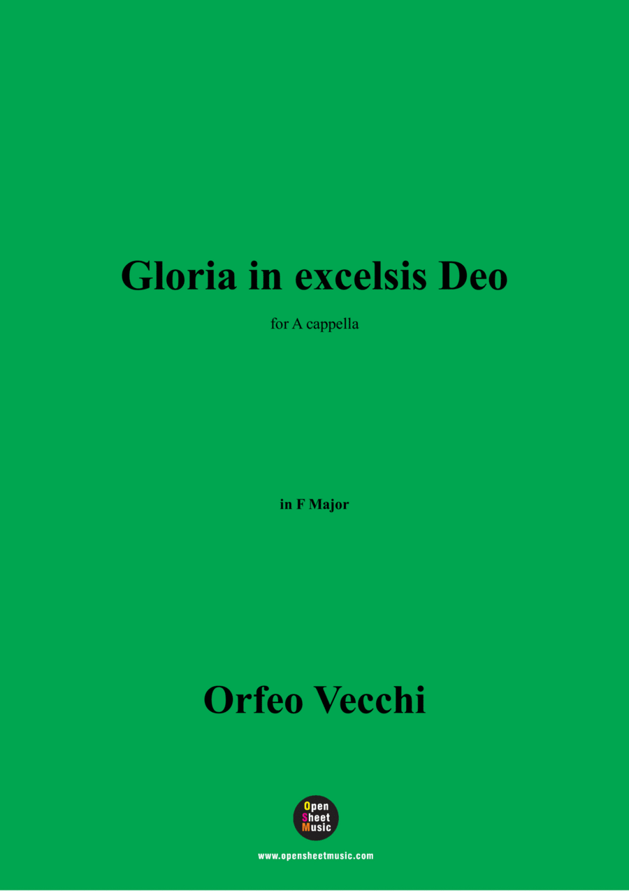 Orfeo Vecchi-Gloria in excelsis Deo,in F Major,for A cappella A Cappella scores gallery preview page 1