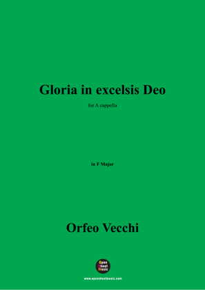 Book cover for Orfeo Vecchi-Gloria in excelsis Deo,in F Major,for A cappella