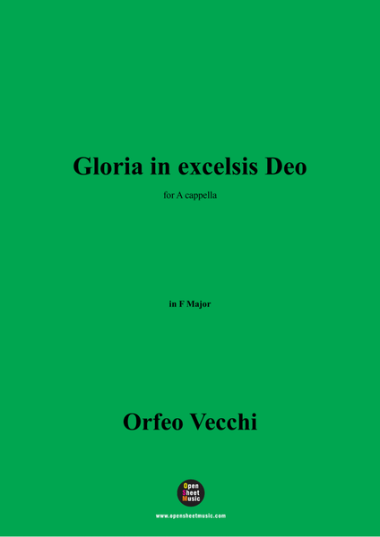 Orfeo Vecchi-Gloria in excelsis Deo,in F Major,for A cappella image number null