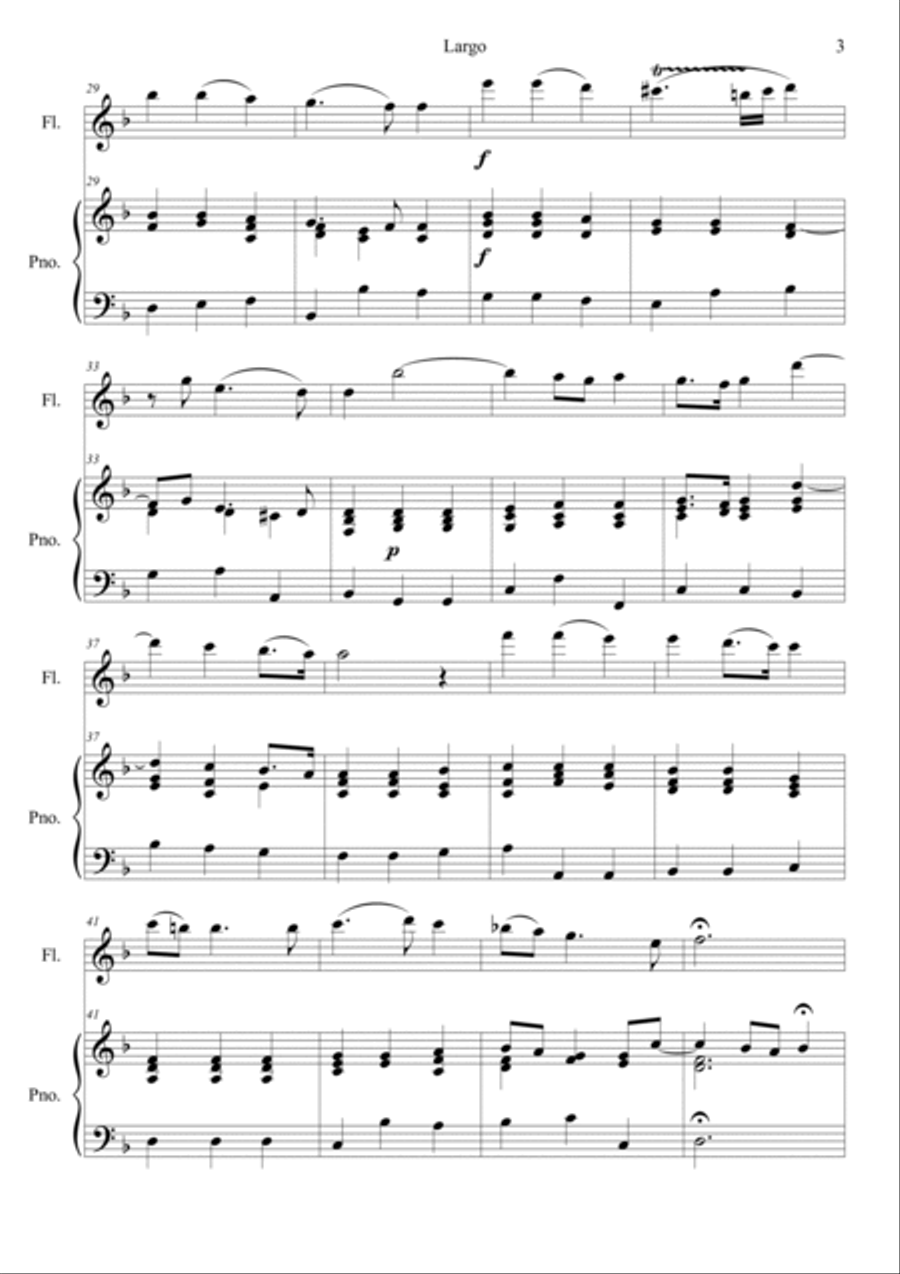 Largo Flute Solo scores gallery preview page 3