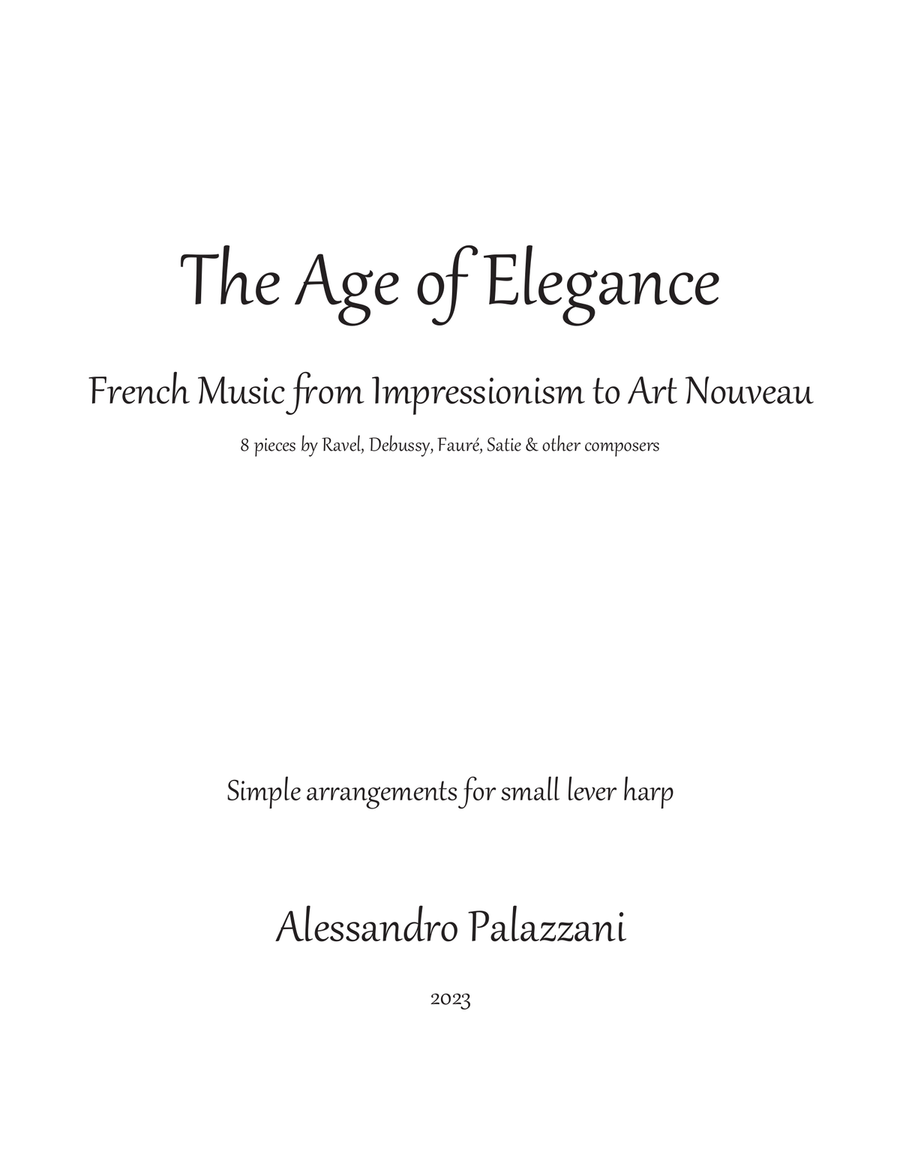 The Age of Elegance: French Music from Impressionism to Art Nouveau Celtic Harp scores gallery preview page 4