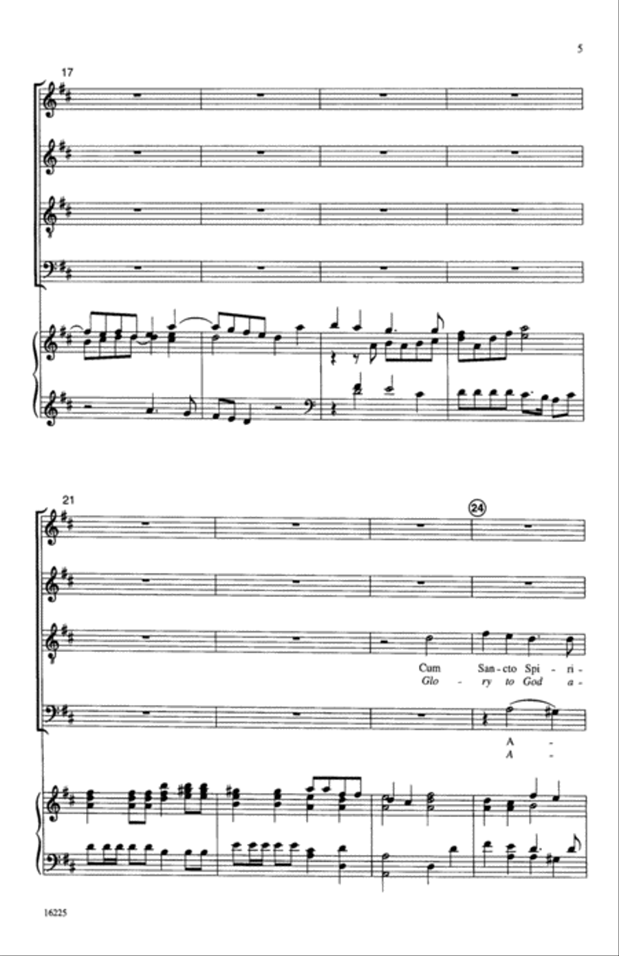 Cum Sancto Spiritu (from Gloria) Choir scores gallery preview page 4