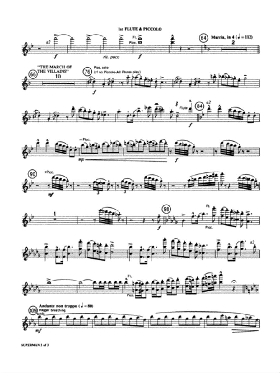 Superman: Flute Concert Band scores gallery preview page 2