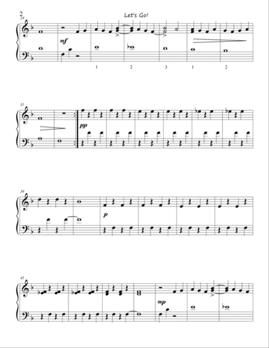 Let's Go! Piano Solo scores gallery preview page 2