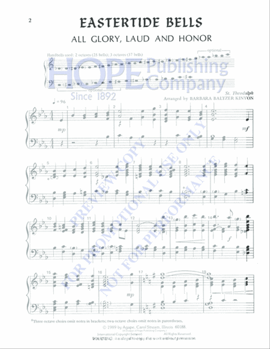 Eastertide Bells 3-Octaves scores gallery preview page 2