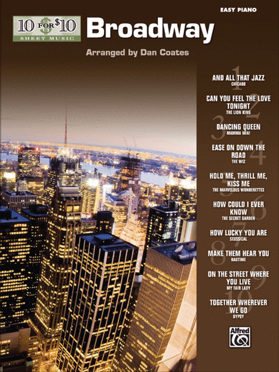 10 for 10 Sheet Music Broadway Easy Piano scores gallery preview page 1