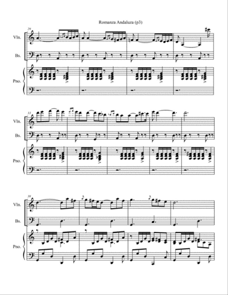 Spanish Dances, Op.22, No.1: III. Romanza Andaluza Small Ensemble scores gallery preview page 3